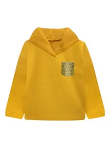 A.T.U.N. A T U N Girls Mustard Hooded Sweatshirt