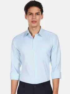 Arrow Men Blue Opaque Printed Formal Shirt