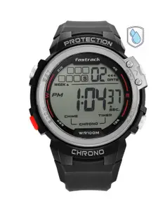 Fastrack Men Grey Dial & Black Straps Digital Watch 38068PP01