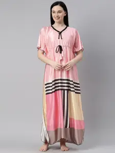 Bailey sells Pink Striped Satin Maxi Nightdress