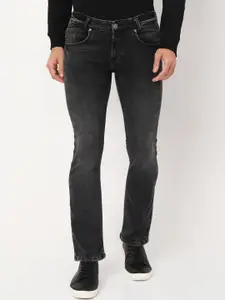 Mufti Men Black Bootcut Light Fade Stretchable Jeans