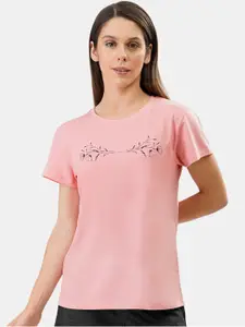 Amante Women Pink Lounge Cotton T-shirt
