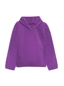A.T.U.N. A T U N Women Purple Hooded Sweatshirt