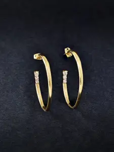 MINUTIAE Gold Plated Circular Hoop Earrings