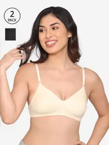 Kalyani Pack of 2 Cotton Non-Padded & Non-Wired  T-shirt Bras 5020