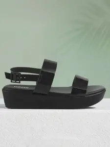 Mochi Black Comfort Sandals