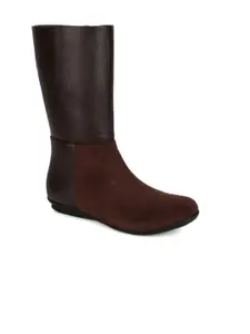 Bruno Manetti Brown Suede Comfort Heeled Boots