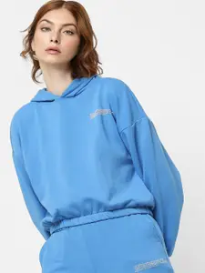 ONLY Women Blue Hooded Sweatshirt