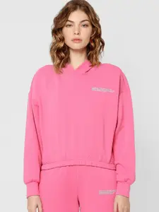 ONLY Women Pink Hooded Sweatshirt
