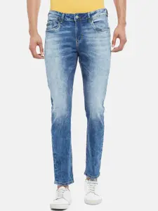 BYFORD by Pantaloons Men Blue Skinny Fit Low-Rise Heavy Fade Jeans