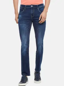 BYFORD by Pantaloons Men Blue Straight Fit Low Distress Light Fade Jeans