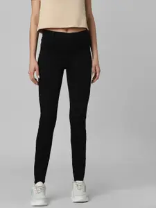ONLY Women Black Skinny Fit High-Rise Jeans
