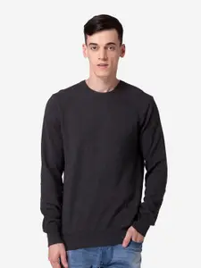Allen Cooper Men Grey Cotton Pullover