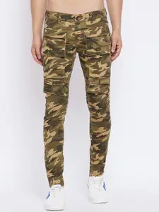 FUGAZEE Men Olive Green Slim Fit Stretchable Jeans