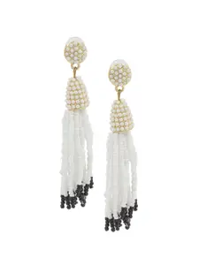 Bellofox White & Cream-Coloured Alloy Contemporary Drop Earrings