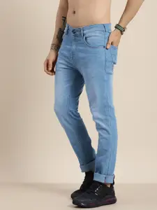 Moda Rapido Men Blue Skinny Fit Mid-Rise Heavy Fade Clean Look Jeans