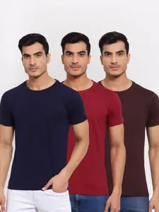 FERANOID Men Pack Of 3 Multicoloured T-shirts
