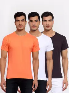 FERANOID Men Set of 3 Solid Tshirts