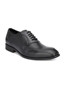 CARLO ROMANO Men Black Leather Derbys