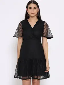 MARC LOUIS Black Net Dress
