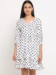 MARC LOUIS White Crepe Dress