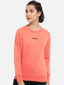GRIFFEL Women Peach-Coloured Solid Pullover