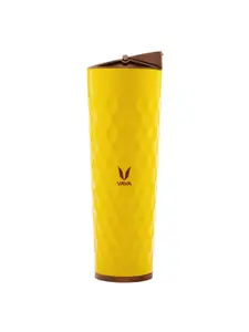 Vaya Yellow & Brown Textured BPA Free Stainless Steel 600 ML Sipper