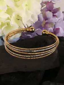 PENNY JEWELS Women Gold-Toned & Silver-Toned Cuff Bracelet