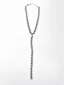 ODETTE Black & Silver-Toned Necklace