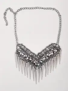 ODETTE Silver-Toned Statement Necklace