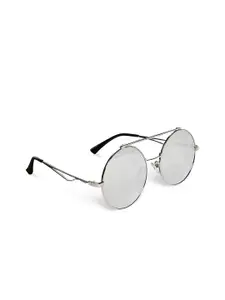 20Dresses Women Grey Lens & Silver-Toned Reflect On The Good Round Sunglasses SG0517