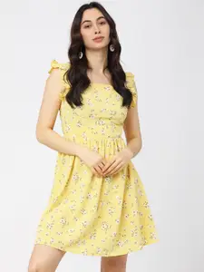Tokyo Talkies Yellow Floral Dress