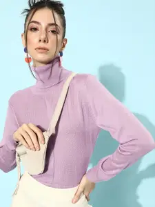 STREET 9 Women Lavender Acrylic Pullover