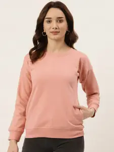 BRINNS Women Peach-Coloured Sweatshirt