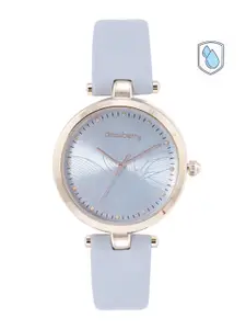 DressBerry Women Blue Printed Dial & Blue Leather Straps Analogue Watch AW21-1D