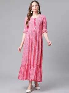 Rangriti Women Pink Maxi Dress