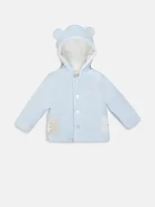 Chicco Boys Blue Hooded Cardigan With Applique Detail