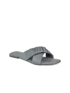 Inc 5 Women Grey Striped One Toe Flats