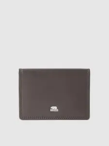 BROWN BEAR Men Brown Solid Leather Two Fold Wallet