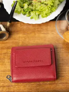 BROWN BEAR Women Tan Solid Leather Two Fold Wallet