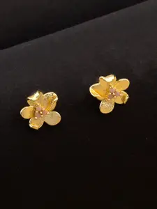 Voylla Gold-Toned Floral Studs Earrings