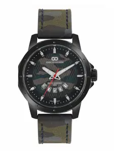 GIO COLLECTION Men Multicoloured Aluminium Dial & Multicoloured Leather Straps Analogue Watch G3032-44