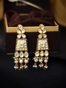 Kairi Gold-Toned Contemporary Jhumkas Earrings