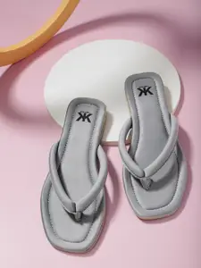 Kook N Keech Women Grey Open Toe Flats