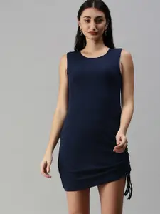 Selvia Blue Scuba Bodycon Mini Dress