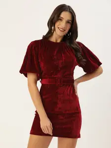 QUIERO Red Velvet Mini Dress