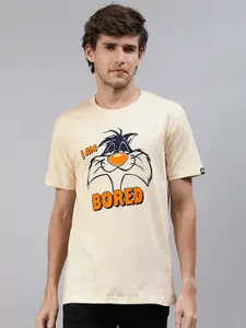 The Souled Store Men Off White Looney Tunes Printed T-shirt