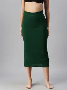 Selvia Green Side Slit Saree Shapewear