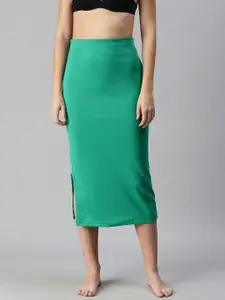 Selvia Green Side Slit Saree Shapewear