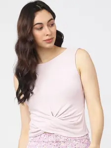 Tokyo Talkies Purple Regular Crop Top